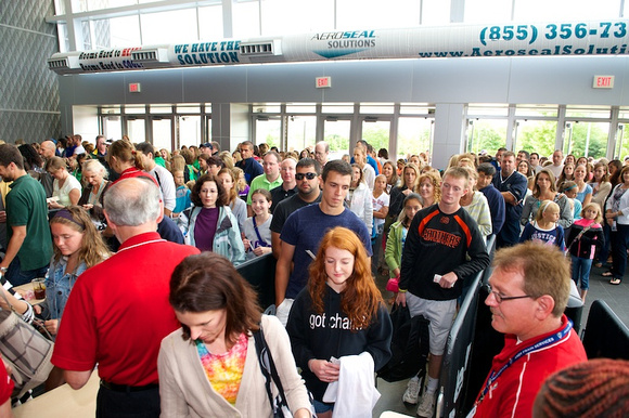 Fans enter the Sears Centre