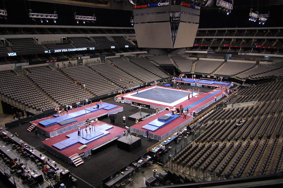 The women training at the American Airlines Center