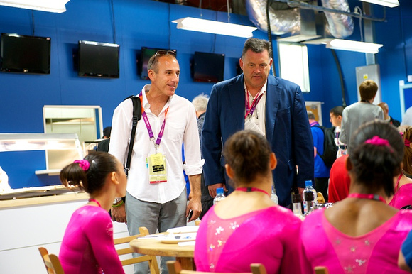 Matt Lauer and USA Gymnastics President Steve Penny