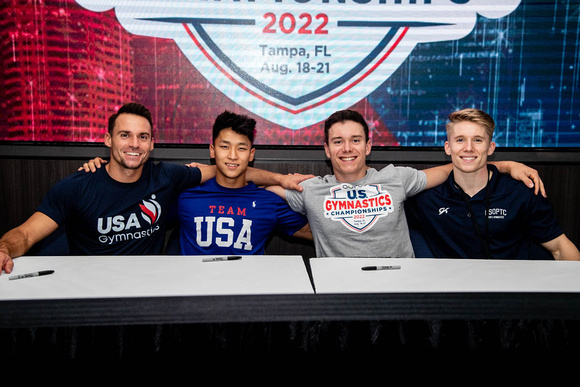 Members of the 2020 Men's Olympic Team signed autographs prior to the competition