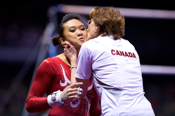 Christine Lee with her coach - Canada